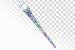 Knitted Magic Wand Spooky Halloween Art PNG Product Image 1