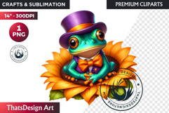 Cute Autumn Animals &amp; Sunflowers - Thanksgiving Clipart Product Image 1