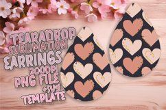 Playful Teardrop Earrings PNG for DIY , Heart Product Image 1