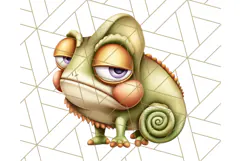 Adorable Angry Animals Clipart PNG, Cute Moody Faces Png Product Image 5