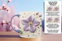 Inspiring 11oz Mug Wrap Png Design , 3D Flower Product Image 1