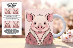 Bright 11oz Mug Wrap Png Design , Valenines Animals Product Image 1