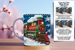 Bold 15oz Mug Wrap Png Design , 3D Xmas Product Image 1