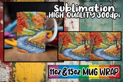 Colorful Nature Mug Wrap for 11oz 15oz Sublimation Product Image 1
