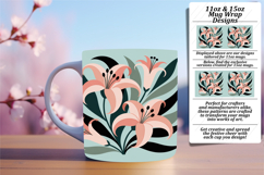 CHIC 11oz PNG Mug Wrap Template , Flowers Product Image 1