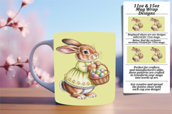 Stylish 15oz Mug Wrap Png Artwork , Easter Bunny Product Image 1