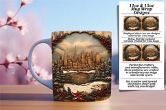 Fresh 15oz Mug Wrap Png Template , Christmas Product Image 1