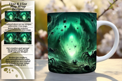 Creative 11oz Mug Wrap Png Design , Horror Halloween Product Image 1