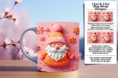3D Christmas Santa Claus Mug Wrap for 11oz 15oz Sublimation Product Image 1