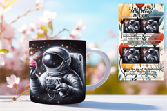 Sleek 11oz Mug Wrap Png Artwork , Astronaut Product Image 1