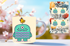 FASHIONABLE PNG for 15oz Mug Wrap , Monster Product Image 1