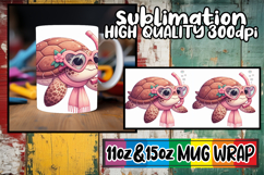 Happy days 11oz 15oz mug wrap, Turtle Product Image 1
