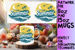 Retro Summer Delights: Sublimation Mug Design Product Image 1