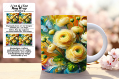 FASHIONABLE PNG for 15oz Mug Wrap , Flowers Product Image 1