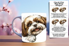 Joyful Peek-a-Boo Dog Sublimation Mug Wrap - 11oz/15oz Product Image 1