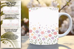 Whimsical 15oz Mug Wrap Png Artwork , Flowers Product Image 1
