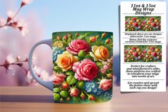 Warm 11oz Mug Wrap Png Template , Flower Product Image 1