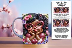 Lovely 15oz Mug Wrap Png Design , 3D Cupid Product Image 1