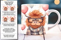 Sip in Style: Watercolor Valentine's Mug Wrap Sublimation Product Image 1