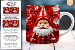 Enchanting 3D Gnome Christmas Elegance: Glossy Mug Wrap Product Image 1