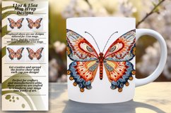 Elegant Butterfly Mug Sleeve Design Product Image 1