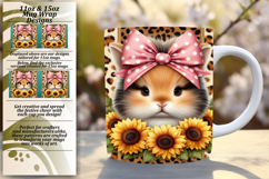 Joyful 15oz Mug Wrap Png Template , Cute Animals Product Image 1