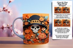 Sublimation Design: 3D Halloween Mug Wrap 11oz 15oz Product Image 1