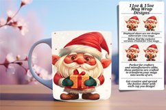 Holiday Gnome 11oz/15oz Watercolor Mug Wrap Sublimation Product Image 1