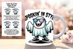 Gorgeous Png Mug Wrap Design 15oz , Funny Ghost Product Image 1