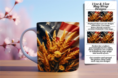 Fun 15oz Mug Wrap Png Artwork , USA Flag Product Image 1