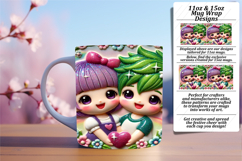 Classy Png Mug Wrap Design 15oz , 3D Characters Product Image 1