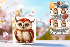 Spring Owl Mug Wrap 11oz 15oz Sublimation Product Image 1