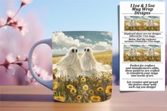 Halloween Ghost Design Mug Wrap Art 11oz 15oz Product Image 1