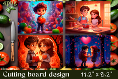 Romantic valentines day Cutting Board Sublimation Product Image 1