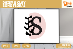 Daisy &amp; Clay Boho Floral Monogram Product Image 1
