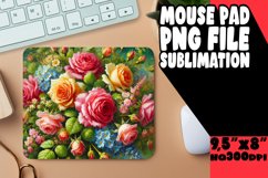 Joyful Mouse Mat Design PNG, Flower Product Image 1