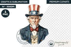 Vintage 4th of July Patriotic clipart for independence day Product Image 1
