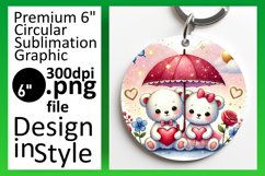 Chic Circle Design for Keychains , Valentine Bear Product Image 1