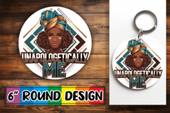Whimsical Round Design Ornaments, Black Woman Product Image 1