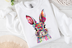 Cute Easter Bunny Clipart, Happy Easter Sublimation PNG Product Image 1
