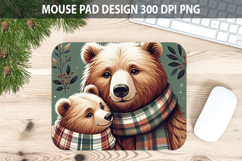 Christmas Beer Mouse Pad Sublimation - Animal PNG Design Product Image 1