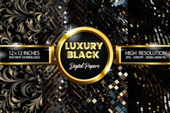 Luxury Black Digital Papers - 04 Variations Product Image 1