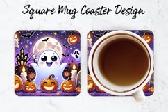 Halloween Boo Mug coaster | Coaster | Sublimation Design Product Image 1