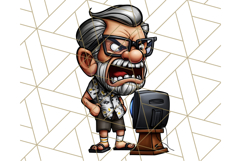 Grumpy Old Man PNG Clipart, Funny Father’s Day Graphics Product Image 5