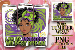 Blissful love 20oz tumbler wrap, Black Woman Product Image 1