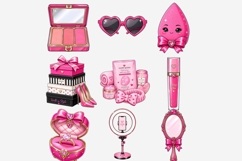 Glam Girl Essentials PNG Clipart Bundle, Pink Beauty Makeup Product Image 6
