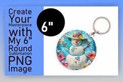 Holiday Snowman Sublimation Round Design Summer Magic Product Image 1