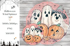 Pink Halloween Wind Spinner Design, Funny Ghosts Spinner PNG Product Image 1