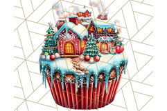 Christmas Cupcake PNG Clipart, Cute Food PNG, Holiday Treat Product Image 5