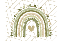 Boho Rainbow PNG Clipart, Earthy Arches &amp; Minimal Shapes Product Image 5
